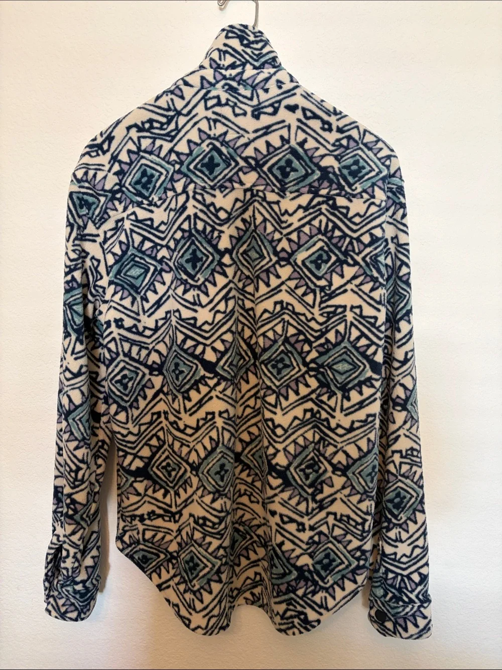Billabong Men's Lightweight Fleece Shirt Jacket in Navy, Teal, Cream